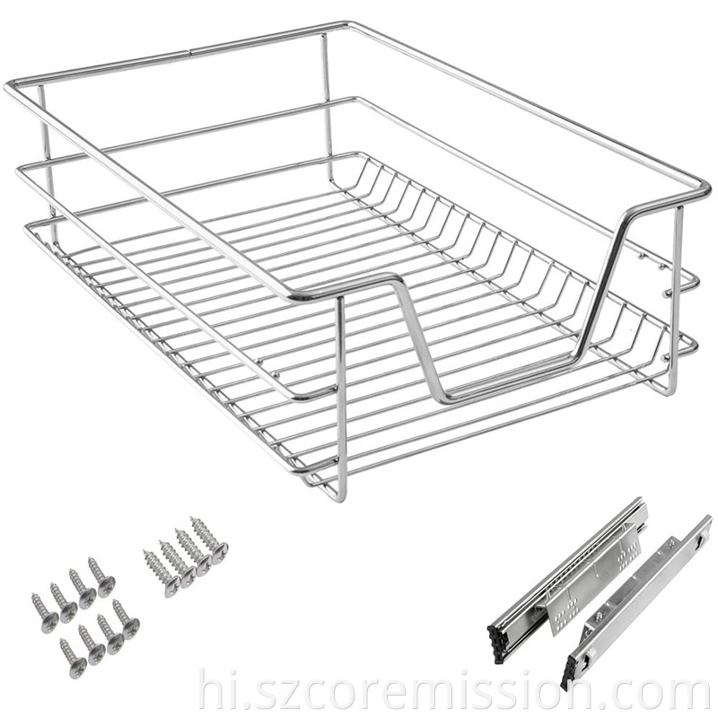 40cm Bowl Dish Drying Rack Telescopic Storage Drawer